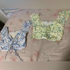 Floral corset-style blouses! American Eagle never worn